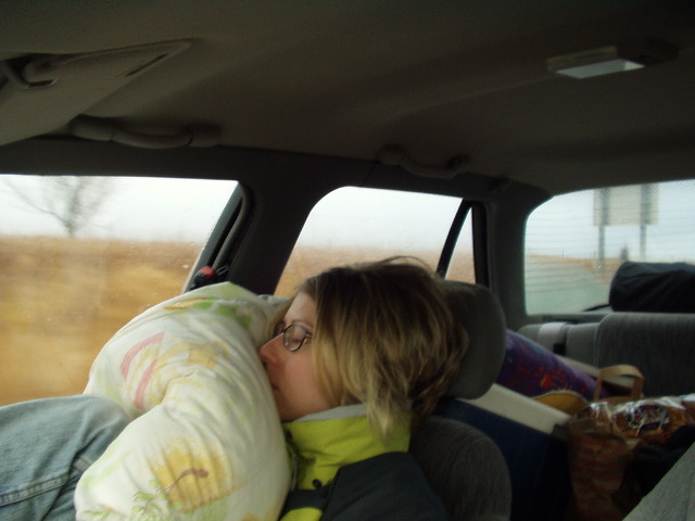 Cori wastes no time in going to sleep.