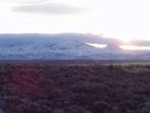 Cool mountain sunrise in WY on the way home.